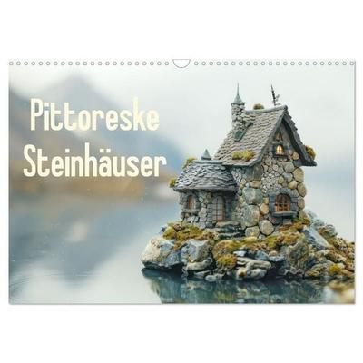 Pittoreske Steinhäuser (Wandkalender 2027 DIN A3 quer), CALVENDO Monatskalender