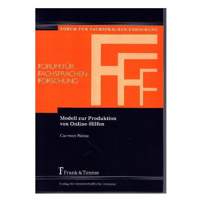 Frank & Timme Modell zur Produktion von Online-Hilfen (Deutsch, Softcover, Carmen Heine) (55976243)