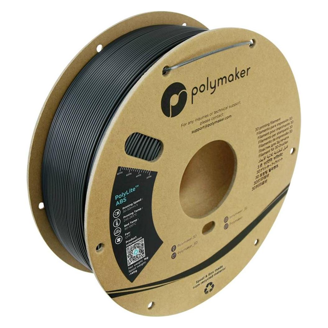 Polymaker PolyLite ABS Dunkel Grau 1,75 mm 1000 g (1000 g, 1.75 mm) (PE01028)