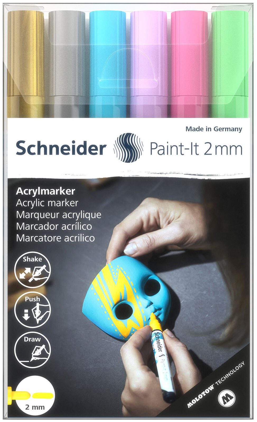 Schneider Paint-It V2 Acrylstifte 2.0 mm Mehrfarbig 120196