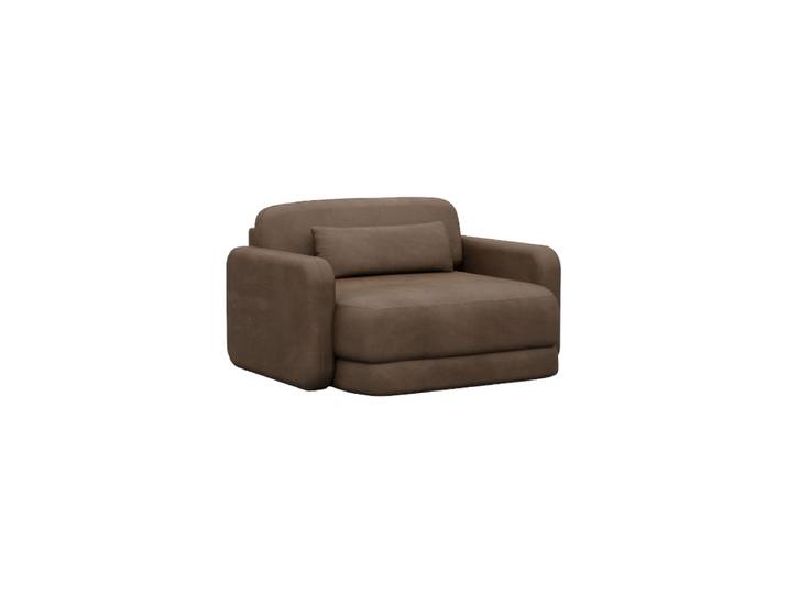 Design Echtleder Loungesessel „Eloria“ Echtleder Dark Brown BLOOMINGLOFT Collection