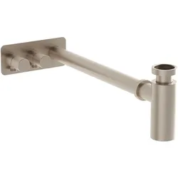 VitrA Plural Design-Siphon-Set A4515634 Nickel gebürstet, mit Eckventilen links