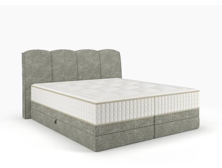 Boxspringbett STOCKHOLM grün 180x200cm halbfest