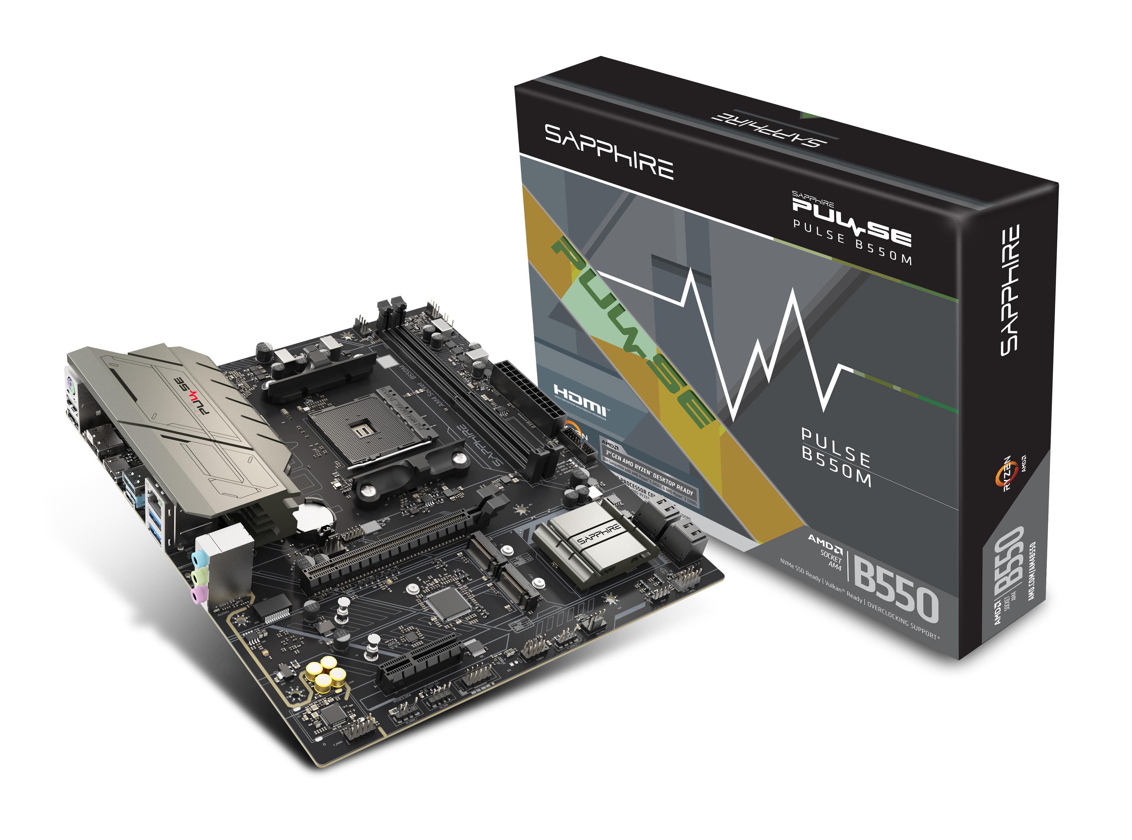 SAPPHIRE PULSE B550M mATX Mainboard DP/HDMI/M.2 52103-05-40G