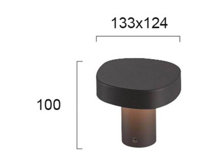 Viokef LED Sockelleuchte Onda, schwarz, Aluminium, Modern