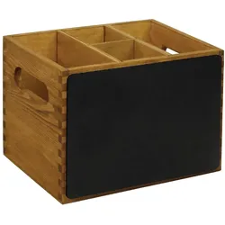 Olympia Besteckbehälter Holz mit Tafel