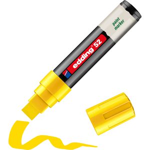 Edding Lackmarker 52 wasserfest & permanent, gelb, Keilspitze 4 - 15 mm, matt