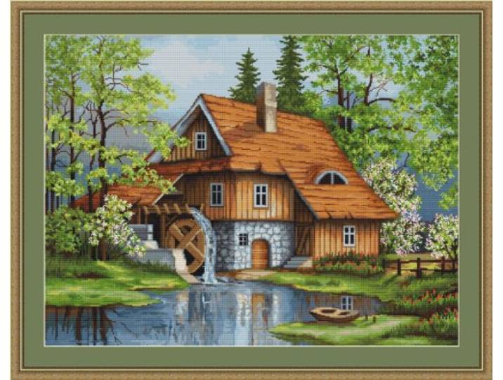Luca-S Lente Landschap geteld kruis steek kit