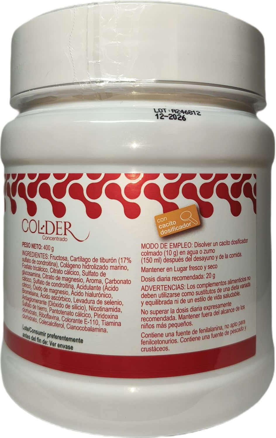 Colder Colageno Concentrado 400 G Polvo
