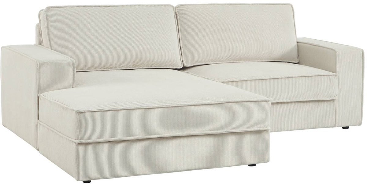 Sweek Linker hoekbank corduroy met 3 zitplaatsen