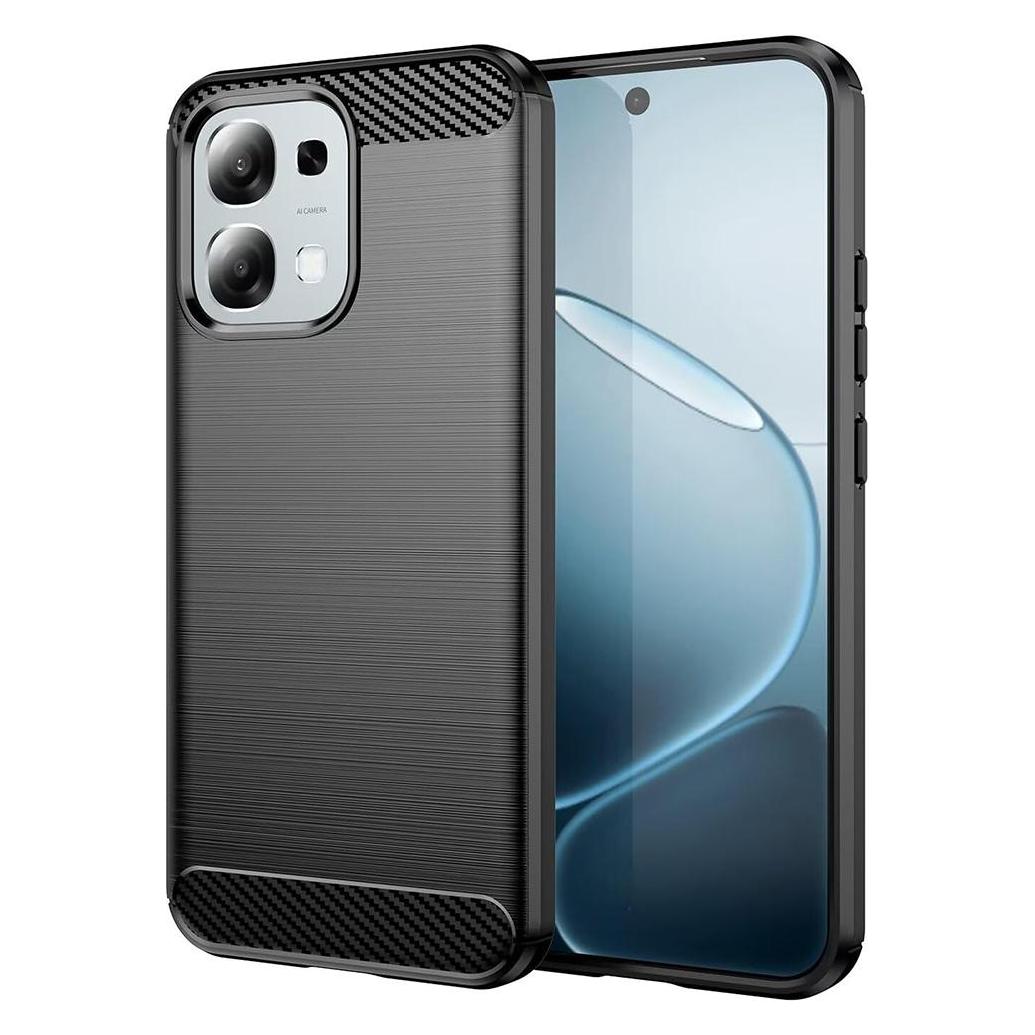 Techsuit - Carbon Silicone - Oppo A6 Pro 4G / A6 Pro 5G - Black (Oppo A6 5G) (64336151)