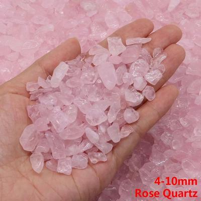 Inspired Finds Natural Quartz Crystal Chip Stones For Healing, Aquarium Decor & Energy Balancing rose Quartz 1.76 Oz