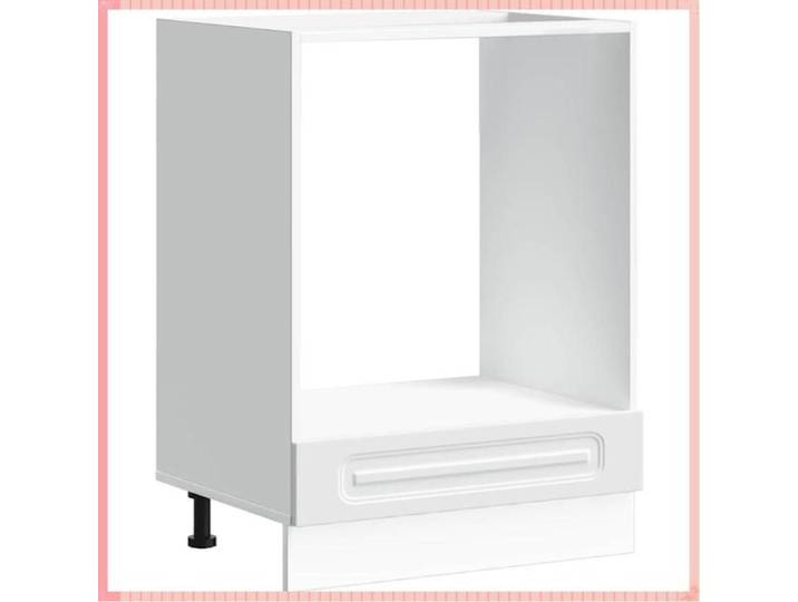 Armoire à four Kalmar - Bois d'ingénierie - Réglable - Rangement - Blanc - 60x46x81 5 cm