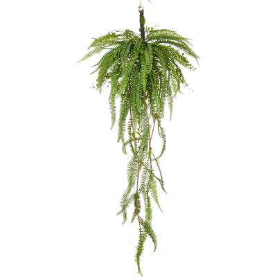 Kunstpflanze CREATIV GREEN "Farn", grün, H:100cm, Kunststoff, Kunstpflanzen, Kunstpflanze, mit detailgetreuen Farnwedeln an Reisigkugel