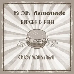Mank Burgerpapier Retro Burger in Braun 30 x 30 cm, 2000 Stück
