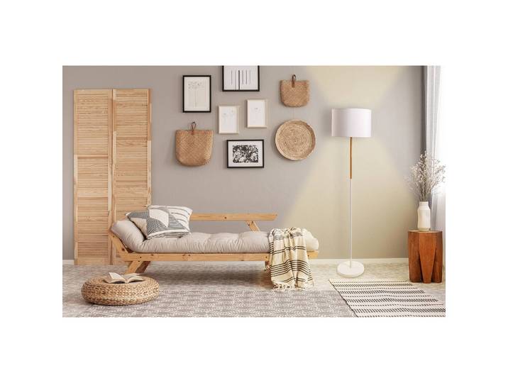 Lampadaire Tessile I Ø 36cm Blanc/Marron Tissu mélangé E27
