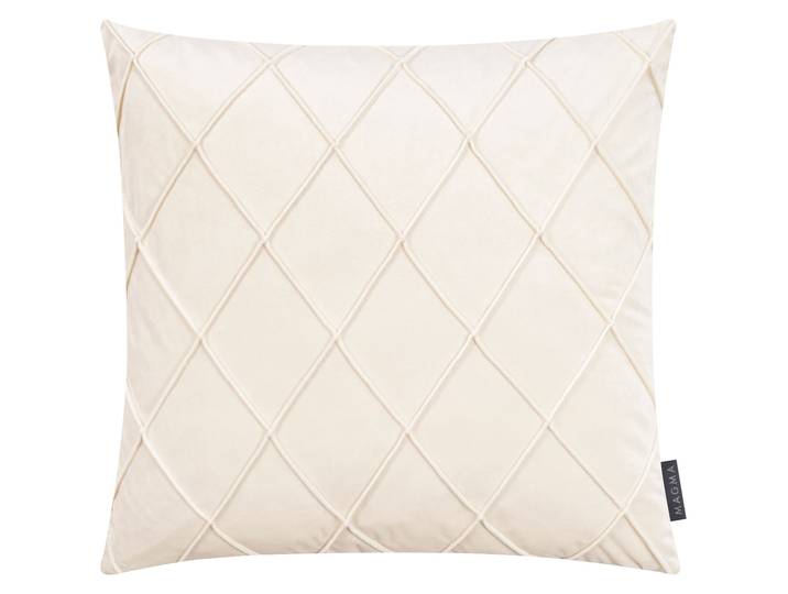 Dekokissen MAGMA HEIMTEX NOBLESS , elfenbein, gesteppt kariert unifarben, B:50cm L:50cm, Polyester, Dekokissen_Sitzkissen_Kissenhüllen, Dekokissen, 50x50cm, Kissenhülle, Rauten-Steppung, modern, luxuriösen Look