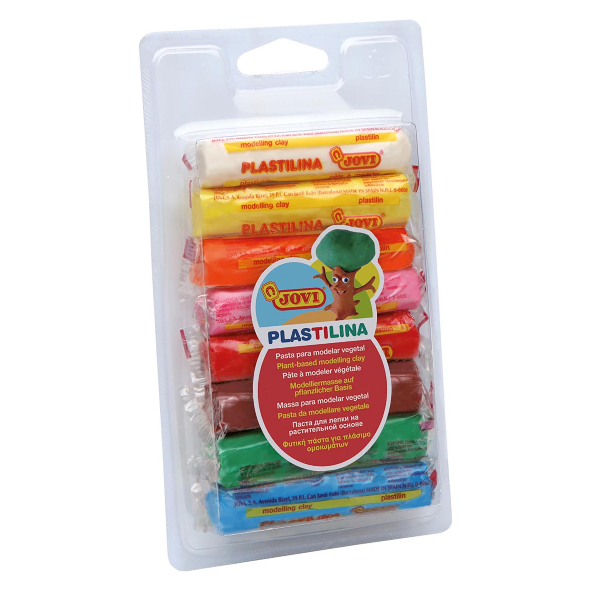Jovi Plastilina Knete VE=8 Farben a 15g Blister (46625622)