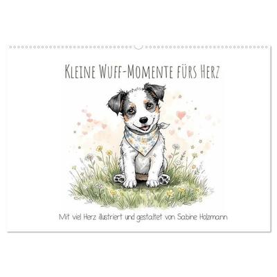 Kleine Wuff-Momente fürs Herz (Wandkalender 2027 DIN A2 quer), CALVENDO Monatskalender
