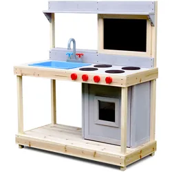 Coemo Spielküche Noah Outdoor Matschküche mit Kreidetafel