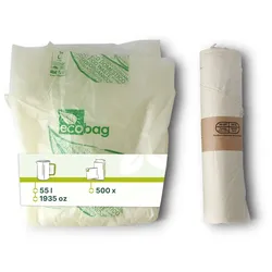 BIOZOYG Müllbeutel 500 Stück 70x70 cm, 55l transparent - Umweltfreundliche Müllsäcke (PLA) Biokunststoff biologisch abbaubar, nachhaltige Entsorgung