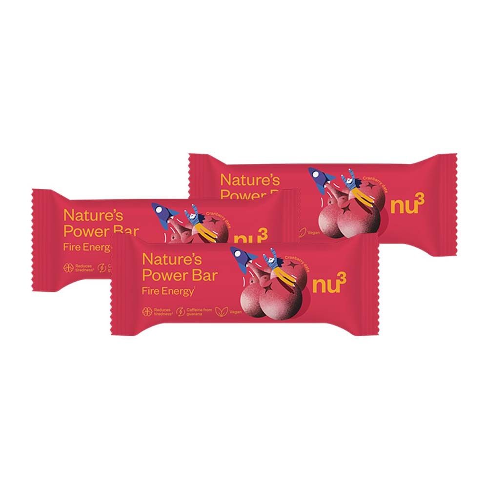 nu3 Nature's Power Bar - Fire Energy x3 3x38 g