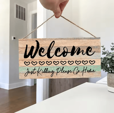 Inspire Picks WarmNest Rustic Welcome Wood Sign Farmhouse Wall Hanging Door Decor s
