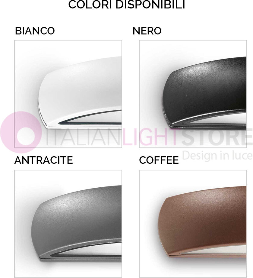 Giove Ideal Lux Applique Da Esterno Design Moderno - Nero