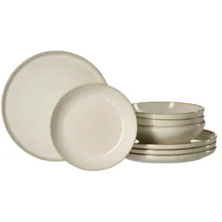 Ritzenhoff & Breker Tafelservice  8-teilig  Olivia , beige , Steinzeug/Steingut