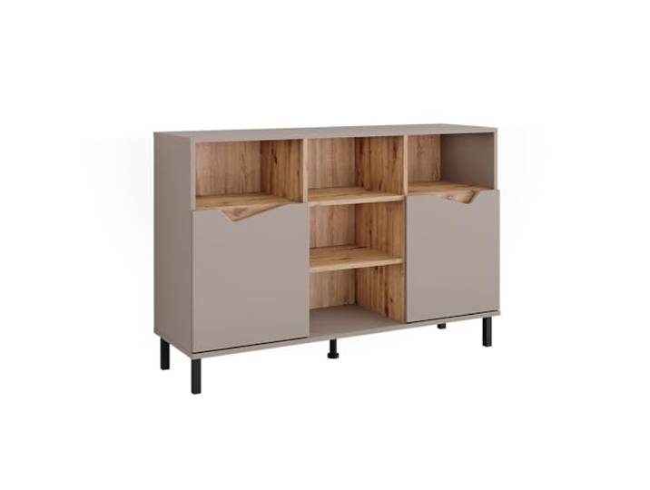 Vicco Kommode Marelle, Greige/Artisan, 120 x 81.3 cm mit 2 Türen, zur Aufbewahrung von Kleidung, Büchern oder Haushaltsgegenständen
