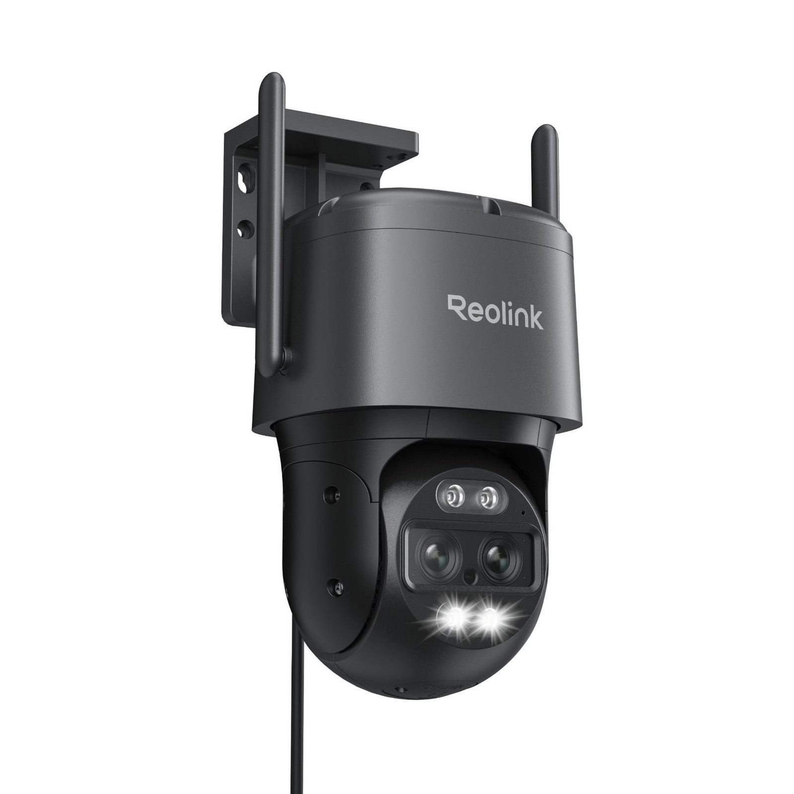 Reolink Trackmix WiFi 4K 8MP bewakingscamera voor buiten met dubbele lens, Wi-Fi 6, automatische zoom, pan- en kantelfunctie en nachtzicht, grijs