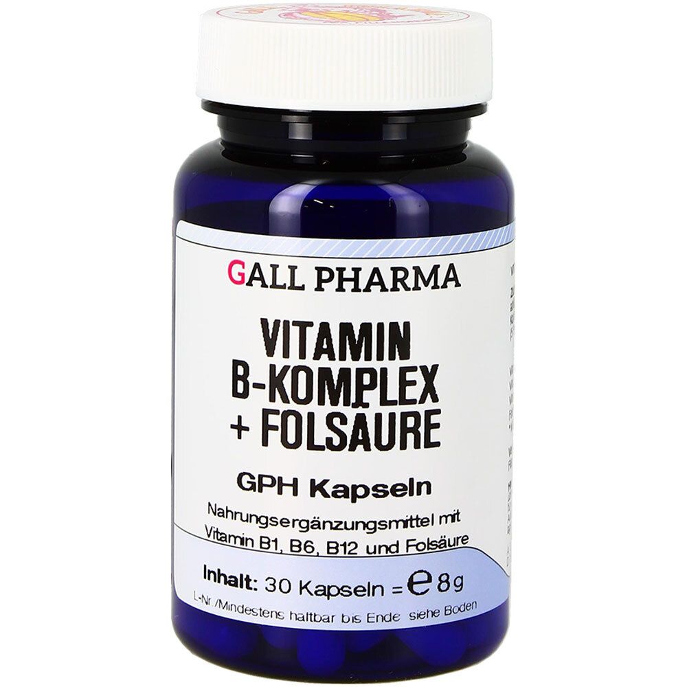 Vitamin B KOMPLEX+Folsäure Kapseln 30 St