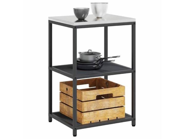 MGH - TOP Meuble modulaire/Étagère de rangement de cuisine - avec étagère Anthracite Acier LLV1175