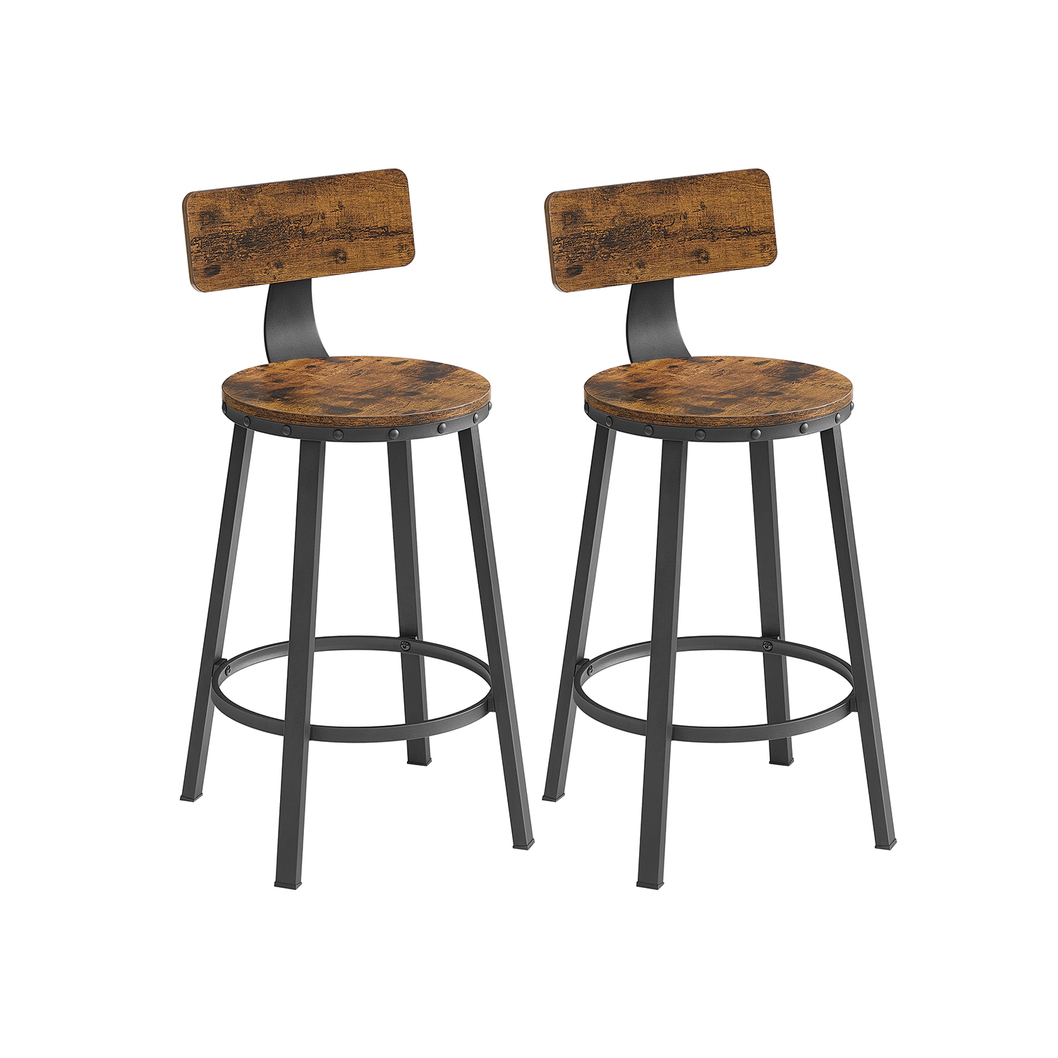 VASAGLE 2er Set Barhocker LBC076B01