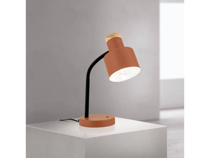 Bureaulamp Gili, rood, Woon-/ Eetkamer, metaal, Modern, bureaulamp