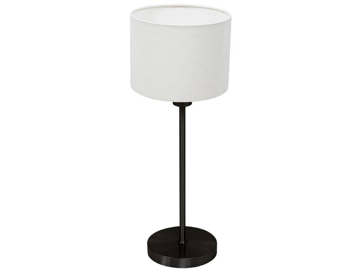 Tischleuchte Noor Typ C Ø 20cm Schwarz/Schwarz/Weiß Leinen E27