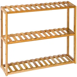 tectake Bambus Badregal 3 Böden 60x15x54,5cm  Braun