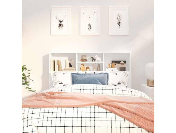 Elegant Headboard - Accessoire de lit - Armoire de tête de lit - Blanc 120x19x103 5 cm 22.58 kg lmh40t