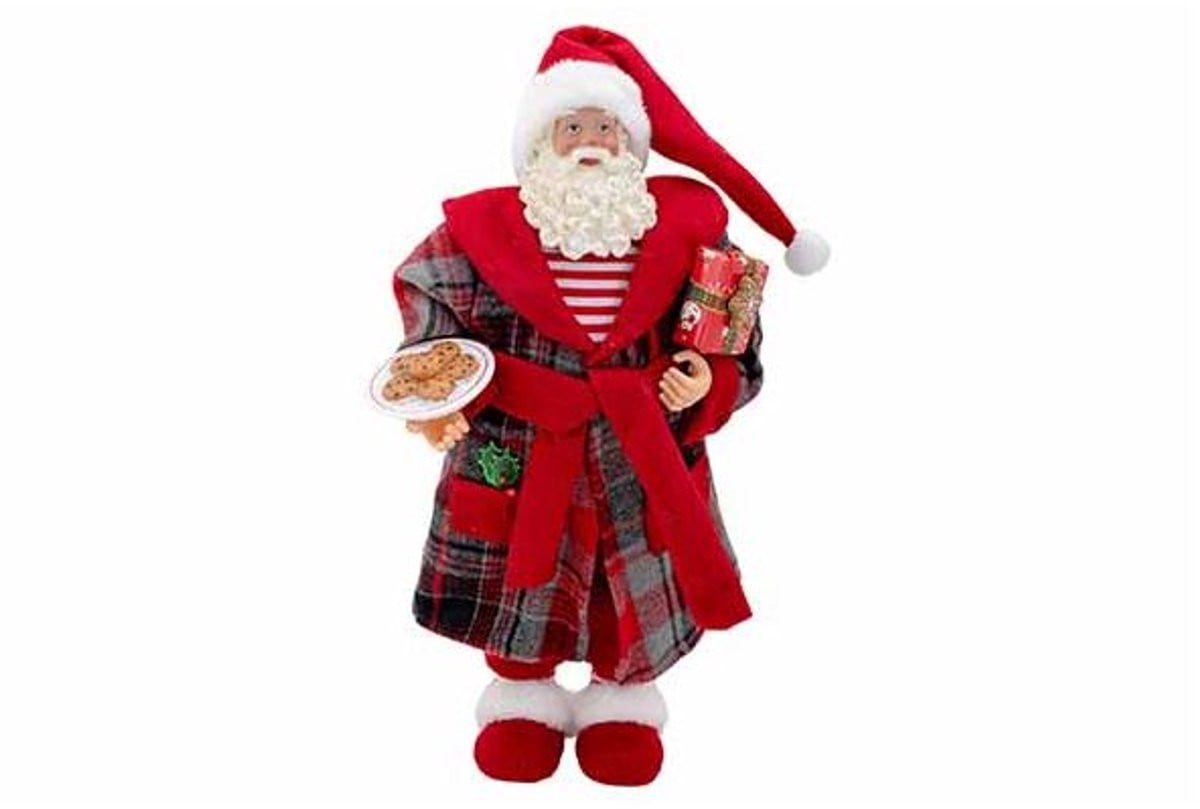Cosy @ Home Kerstman Pyjama met Koekjes Rood Textiel B22 x D15 x H45 cm