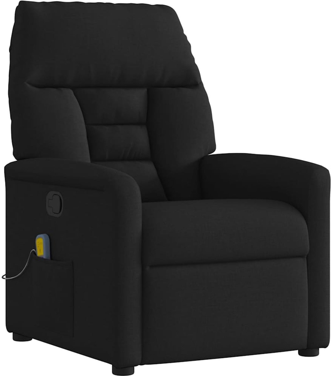 vidaXL Massagestoel - Verstelbare relax fauteuil - Zwart - Stof