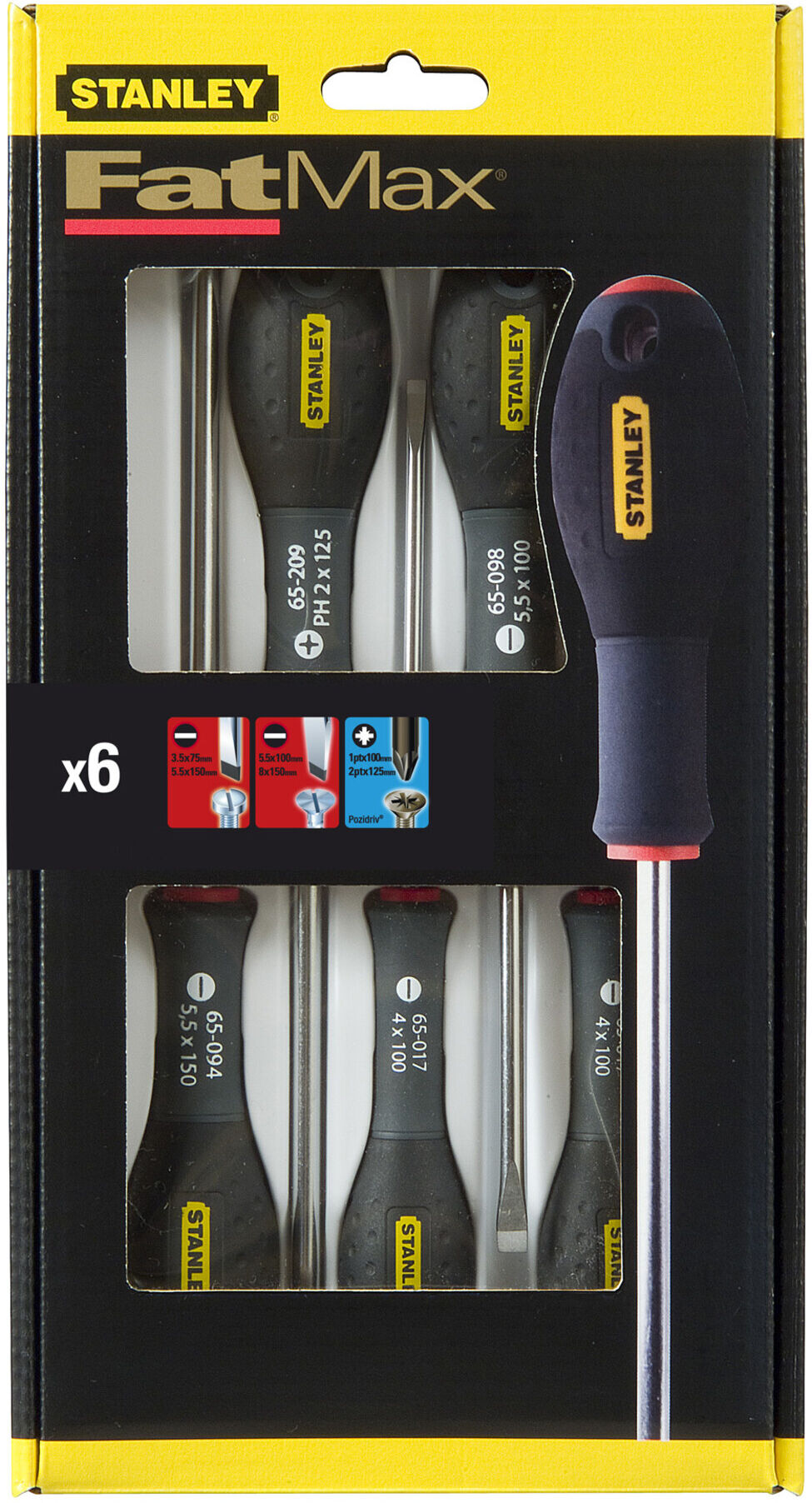 Stanley Schraubendreher-Set FatMax Schlitz/PZ, 5-tlg. (0-65-436)