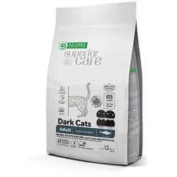 NATURES PROTECTION Superior Care Dark Cats getreidefrei mit Hering Adult Alle Rassen 1.5kg