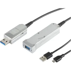 Shiverpeaks S/CONN maximum connectivity USB Verlängerung Optisch USB 3.0- USB 3.0 A Stecker auf USB 3.0 A + USB, USB Kabel