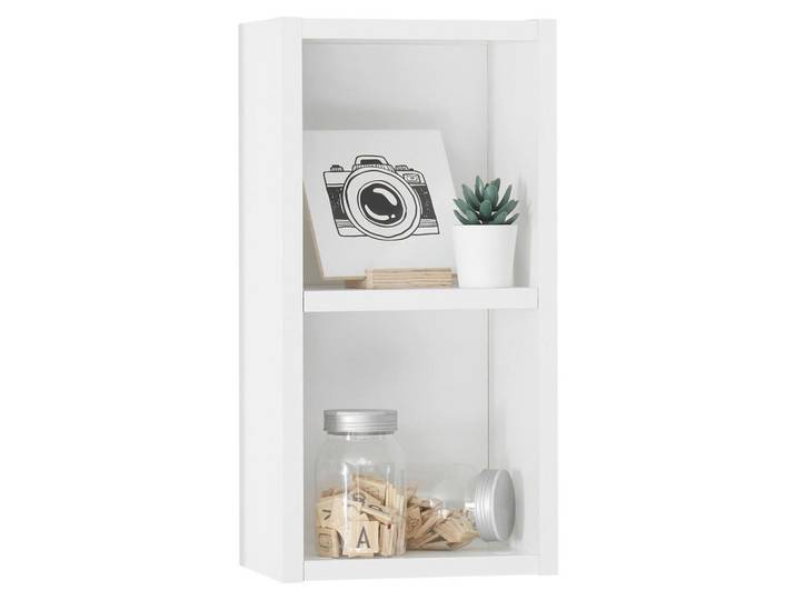 Xora Hängeelement, Weiß, 1 Fächer, 25x50x20 cm, Beimöbel erhältlich, hängend, spiegelbildliche Montage möglich, Wohnzimmer, Wohnwände, Hängeelemente