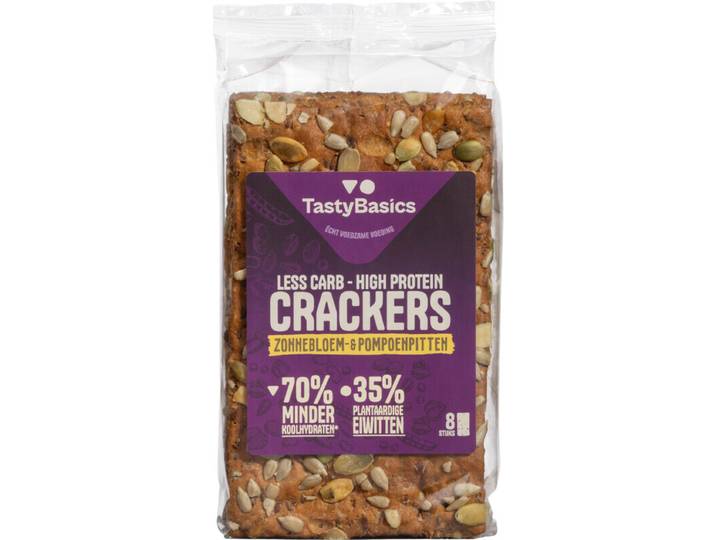 TastyBasics crackers zonnebloemzaden 8 stuks