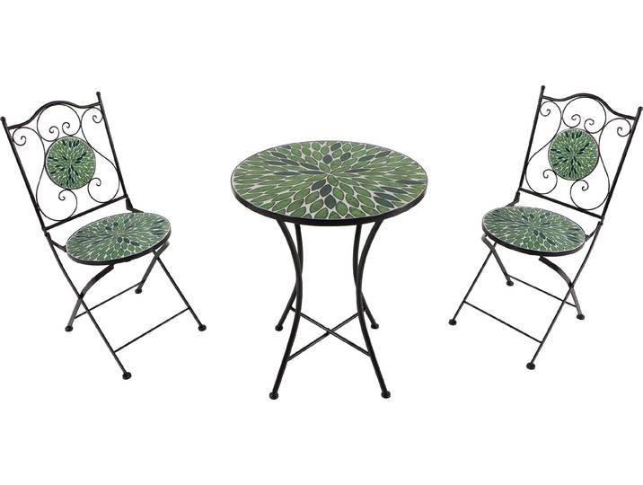 AXI Amélie Table et chaises bistrot\, 2 Chaises 1 Table\, Ensemble Bistro Extérieur Mosaique Feuilles Vertes Salon De Jardin Bistrot\, Table Bistrot