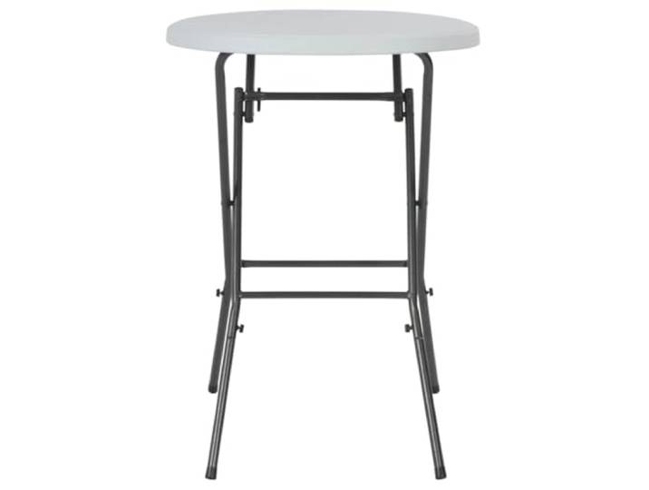 MNCVXAXG Klappbarer Bartisch, weiß, 80 x 110 cm, HDPE und Stahl HDPE Tischplatte, Stahlrahmen, fertig montiert, platzsparend zusammenklappbar, Terrasse, Garten, Balkon