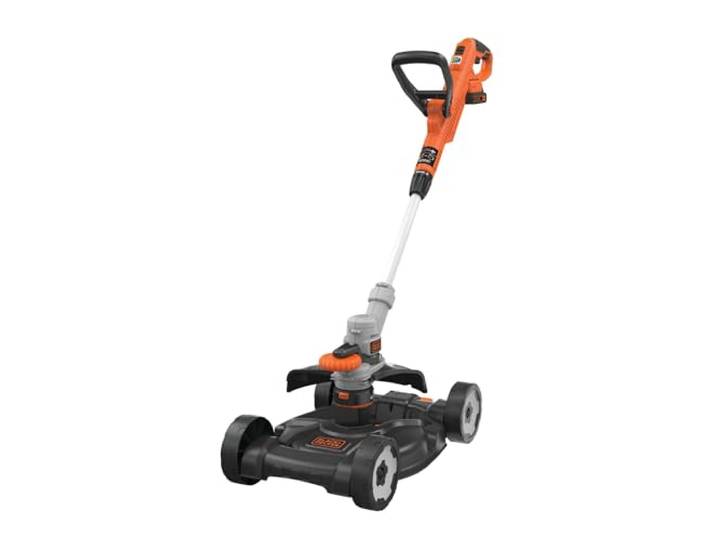 BLACK+DECKER POWERCONNECT Coupe-Bordures 3-en-1 18V\, STC1820CM-QW Se transforme en coupe-bordures\, dresse-bordures et tondeuse légère
