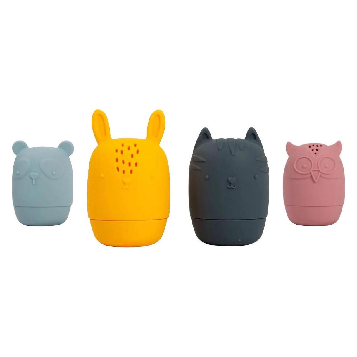 Bigjigs Toys Silikon-Quetschtiere für die Badewanne / ab 3 Monaten (BJ36018)
