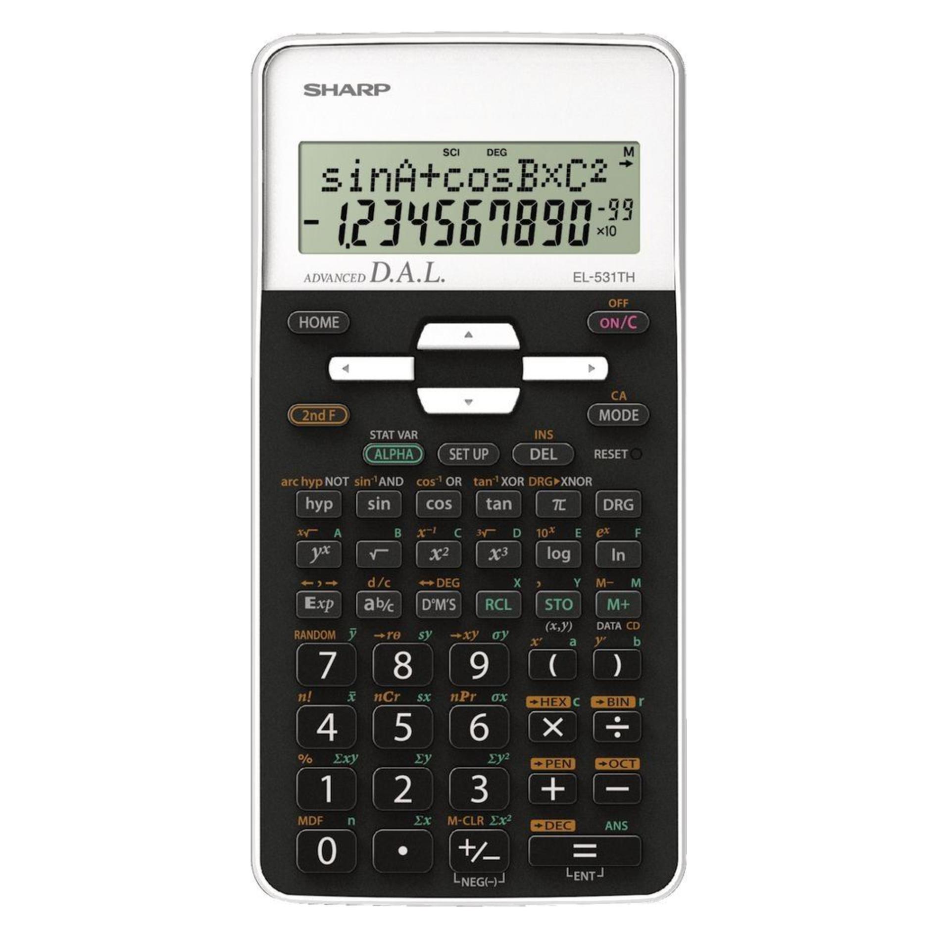 Sharp EL-531TH Taschenrechner Wissenschaftlicher Taschenrechner Schwarz, Weiss (Netzbetrieb) (SH-EL531THBWH)